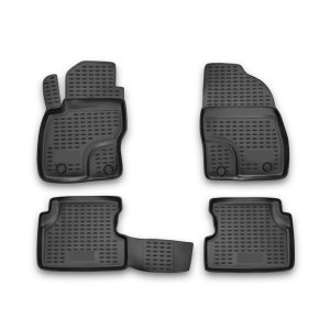 Ford Focus Floor Mats - Omac - Rubber TPE - Black - '04-'11 Ford Focus Floor Mats - Omac - Rubber TPE - Black - '04-'11